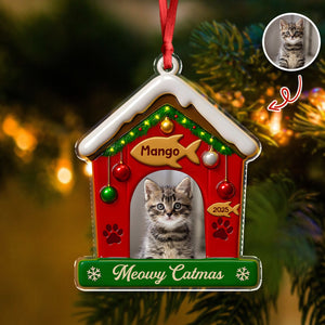 My First Christmas With Cat Photo Acrylic Ornament Gift For Cat Lovers CH07 896842