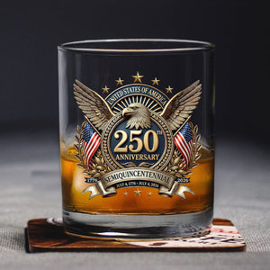 United Ststes Of America 250th Anniversary Semiquincentennial Whiskey Glass CH07 910324