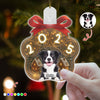 Custom Cute Dog Photo Personalized Dog Paw Christmas Led Ornament CH07 896778