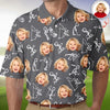 Custom Funny Face Minimalist Golf Pose Polo Shirt Gift For Golfer, Golf Lovers LM32 897617