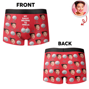 Custom Wife Girlfriend Name My Balls Belong To Her Men's Boxer Briefs Funny Gift For Golf Lovers CH07 895380