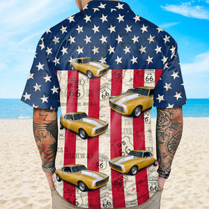Custom Car Photo With America Flag Hawaii Shirt TH10 894079