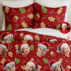 Custom Funny Family Face With Christmas Pattern Quilt Bedding Set HA75 898244