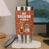 Custom Photo Best Dog Dad Cooler Version Leather Tumbler LM32 893695