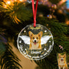 Custom Photo You Left Paw Prints In Our Hearts Personalized Glass Ornament Gift For Dog Lovers CH07 896392
