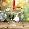 Our First Christmas As Mr & Mrs Personalized Heart Shaped Glass Ornament Anniversary Christmas Wedding Gifts HA75 897138