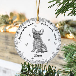 Custom Dog Breeds Not A Day Goes By Memorial Dog Toile De Jouy Style Ceramic Ornament HA75 897124