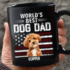 Custom Photo World's Best Dog Dad - Personalized Black Mug Gift For Dog Lovers CH07 895938
