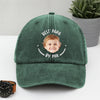 Custom Photo Best Dad By Par Washed Denim Baseball Cap HA75 892480