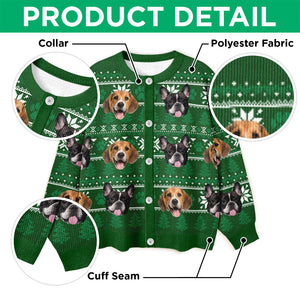 Custom Funny Photo May Your Christmas Be Hairy And Bright Cardigan HO82 900274