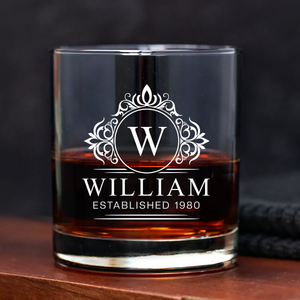 Custom Name And Established Whiskey Glass Gift For Dad TH10 894495