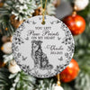 Custom Dog Breeds You Left Paw Prints On My Heart Chinoiserie Toile De Jouy Style Personalized Memorial Ceramic Ornament HO82 894836
