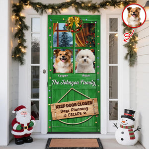 Custom Photo Keep Door Closed Dog Planning Escape Door Cover For Dog Lover TH10 896537
