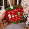 Our First Christmas As A Family Personalized Christmas Heart Shaped Ceramic Ornament HA75 897802