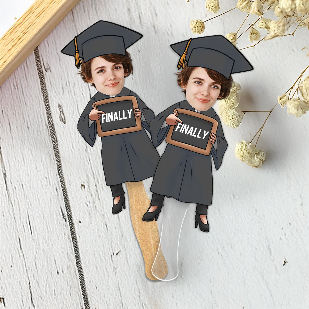 Custom Funny Face Finished Graduate Physical Face Fan HO82 901920