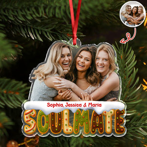 Custom Funny Photo Bestie Photo Christmas Cake Cookie Acrylic Ornament LM32 895939