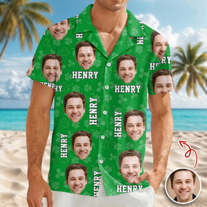 Custom Face Photo St. Patrick's Day Hawaii Shirt TH10 898107