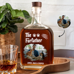 Custom Photo The Dogfather The Catfather Whiskey Bottle For Dog Lovers HA75 897956