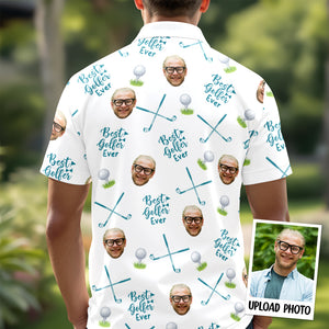 Custom Photo Best Golfer Ever Polo Shirt For Golf Lover TH10 898175