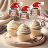 Custom Photo Christmas Party Cupcake Toppers LM32 895533