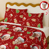 Custom Funny Family Face With Christmas Pattern Quilt Bedding Set HA75 898244