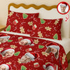 Custom Funny Family Face With Christmas Pattern Quilt Bedding Set HA75 898244