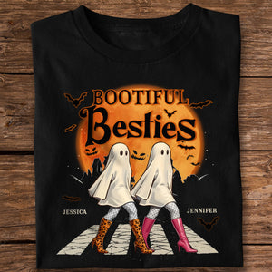 Bootiful Besties - Personalized Dark Shirt Halloween Birthday Gifts For Women, Besties, Sisters, BFF CH07 899320