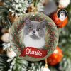 Custom Photo Cat Personalized Ceramic Ornament Christmas Gift For Cat Lovers HA75 897046