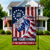 Custom Family Name Patriotic Horse Flag, 250 Years Strong Patriotic Garden Flag HA75 920128