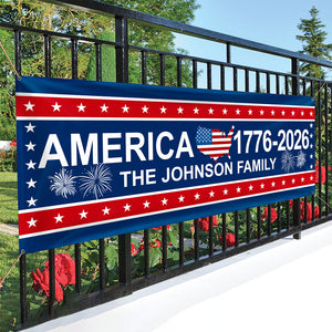 America 1776-2026 USA 250 Years Birthday Freedom American Map Patriotic Banner HA75 898782