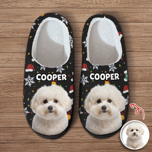Custom Photo Dog Personalized Slippers Christmas Gift For Pet Owners HA75 897826