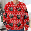 Custom Cat Face Photo With Christmas Pattern Ugly Cardigan CH07 899824
