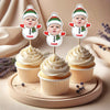 Custom Photo Baby Santa Claus Christmas Cupcake Toppers Xmas Decor HA75 897262