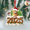Custom Cat Photo Cozy Xmas Crew Acrylic Ornament Personalized Gift For Christmas HO82 900134