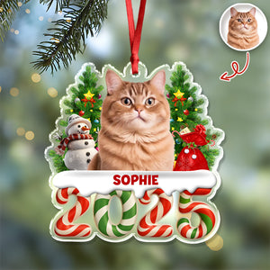 Custom Photo Christmas Gifts Dog Cat Acrylic Ornament HO82 900282