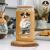 Custom Photo And Name Dog Glass Can For Dog Pet Lovers CH07 895340