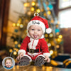 Custom Baby Santa Photo First Christmas Acrylic Ornament CH07 899028