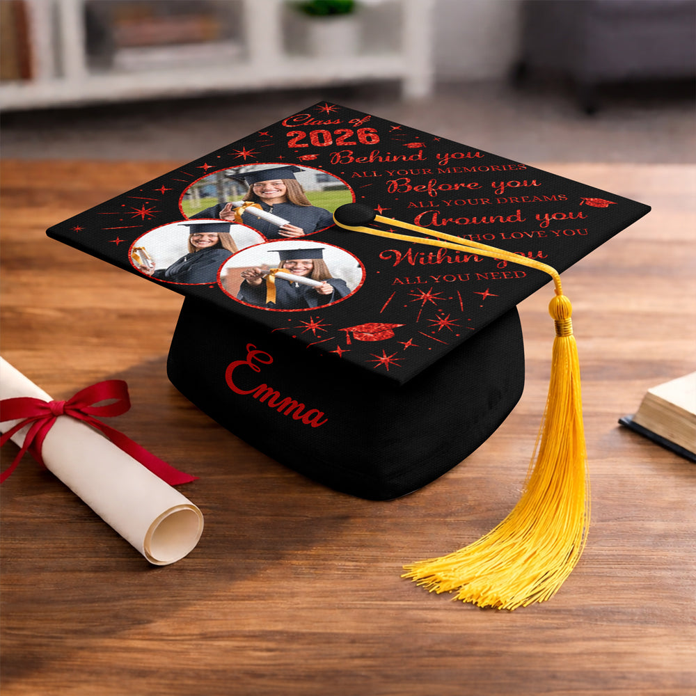 Custom Photo Class Of 2026 Glitter Graduation Topper TH10 169141