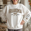 Personalized Leopard Grandma Mama With Kid Name On Sleeve Sweatshirt LM32 899099