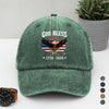 Patriotic 250th Anniversary God Bless America Eagle 1776–2026 Washed Denim Baseball Cap HO82 900978