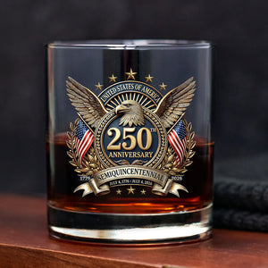 United Ststes Of America 250th Anniversary Semiquincentennial Whiskey Glass CH07 910324