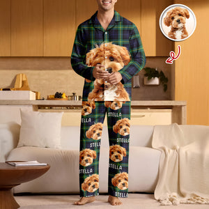 Custom Dog Photo Winter Pattern Pajamas Funny Gift For Dog Lovers CH07 896908
