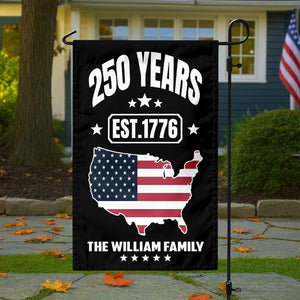 Custom Family Name 250 Years Est 1776 Garden Flag TH10 896671
