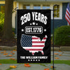 Custom Family Name 250 Years Est 1776 Garden Flag TH10 896671