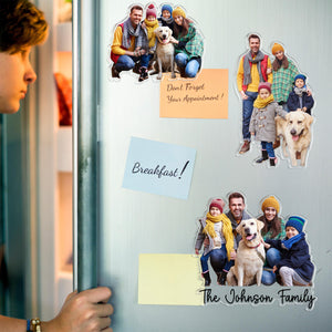 Custom Family Photo Acrylic Fridge Magnet Gift For Family HO82 900782