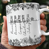 Custom Name Dog Cat Line Art Toile De Jouy Style Print Full Mug LM32 895013