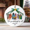 The Greatest Gift of All - Personalized Nativity Christmas Ceramic Ornament LM32 895719