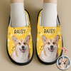 Custom Dog Photo Christmas Fluffy Slippers Christmas Gift CH07 896402