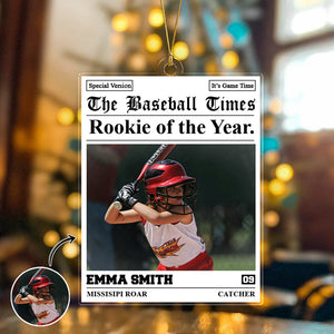 Custom Photo The Baseball Times Acrylic Ornament HA75 897212