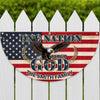 Custom Family Name American Flag One Nation Under God Soaring Patriotic Non-Pleated Fan Flag HO82 901944